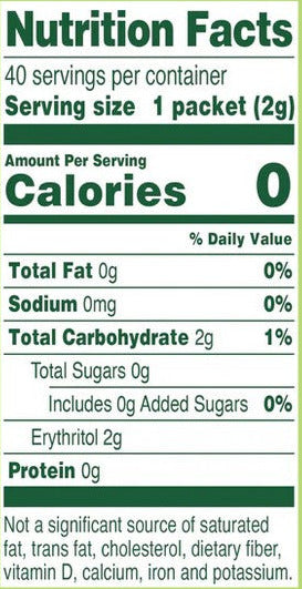Whole Earth Stevia & Monk Plant-Based Sweetener 40 Pack