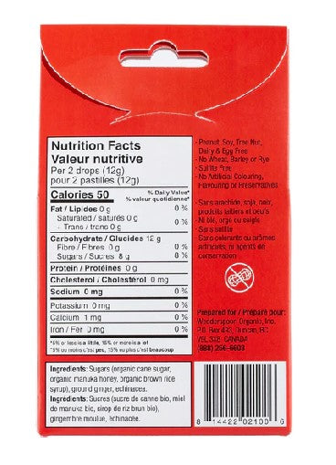 Wedderspoon Ginger Manuka Lozenges