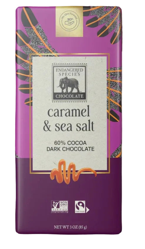 Endangered Species Dark Chocolate With Caramel & Sea Salt Bar