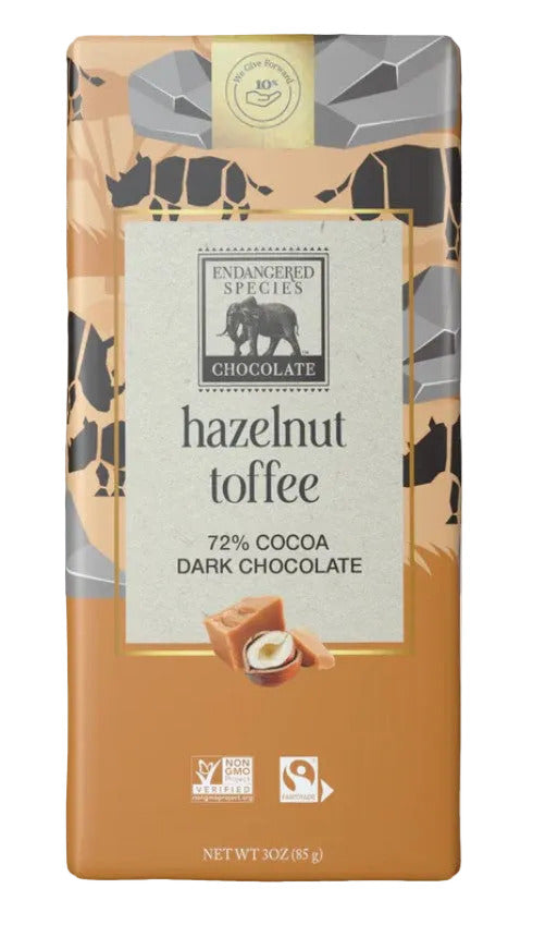 Dark Chocolate With Hazelnut Toffee Bar