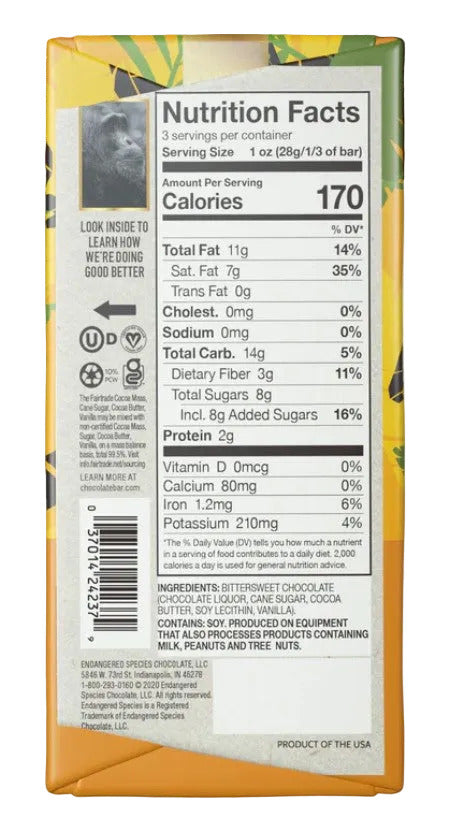 Endangered Species Dark Chocolate Bar