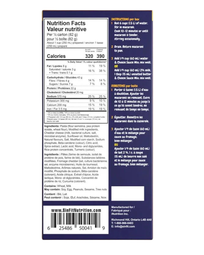 Sinfit High Protein Macaroni & Cheese