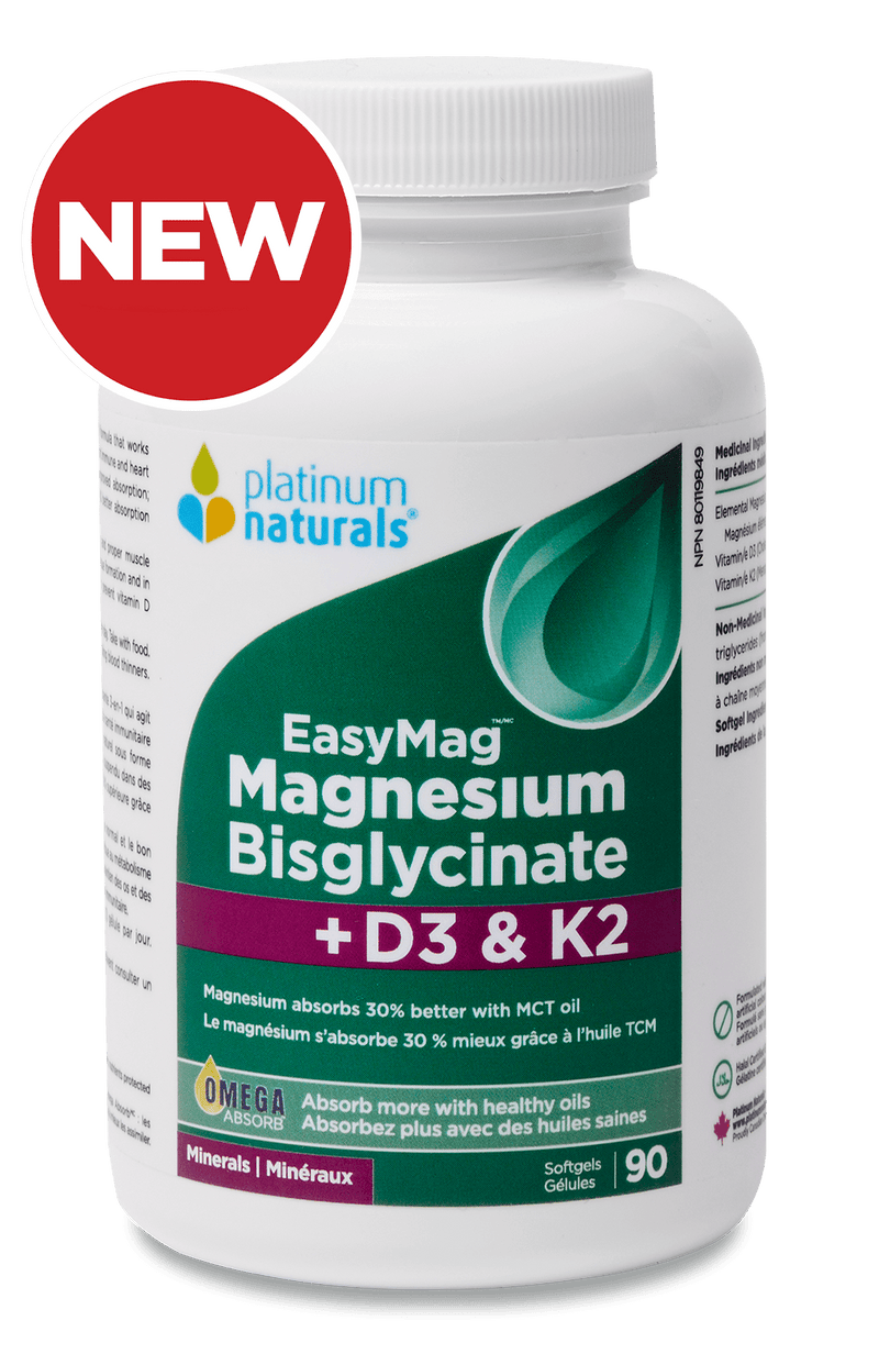 Easymag Magnesium Bisglycinate D3 + K2