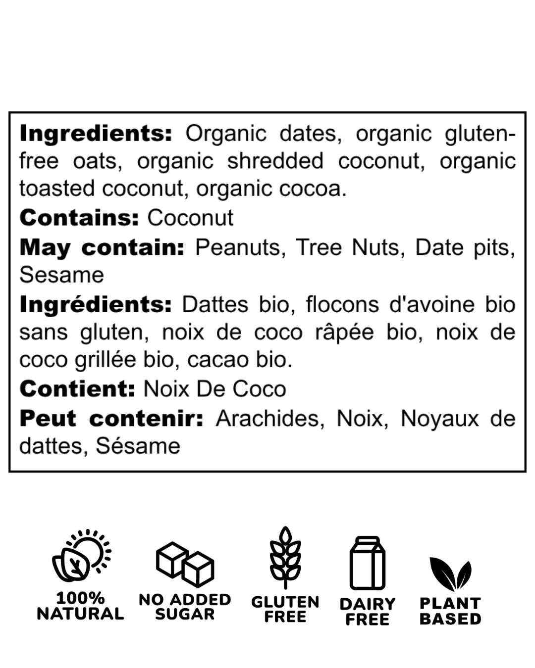 The Oat Company Snowball Energy Bar