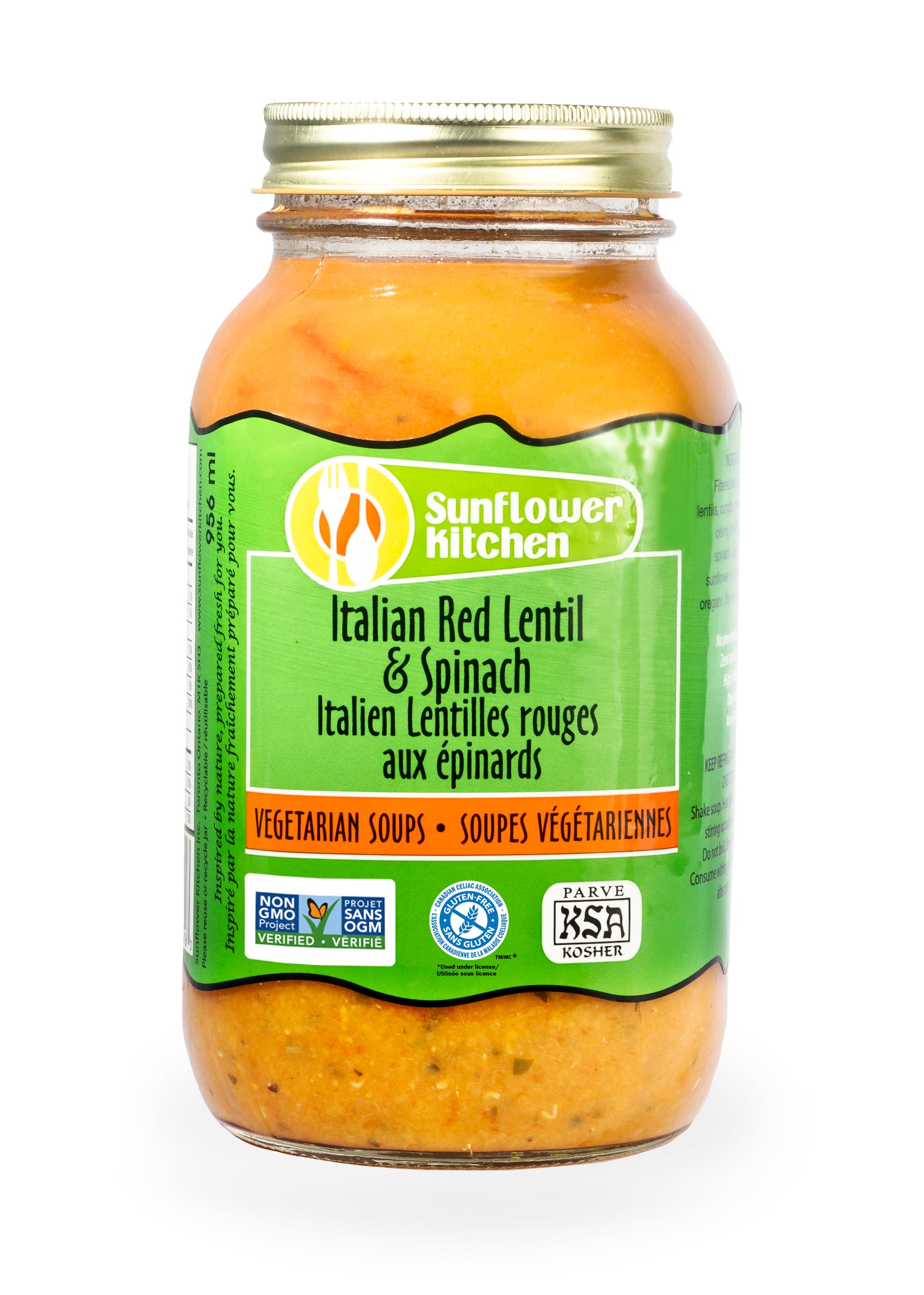 Italian Red Lentil & Spinach Soup