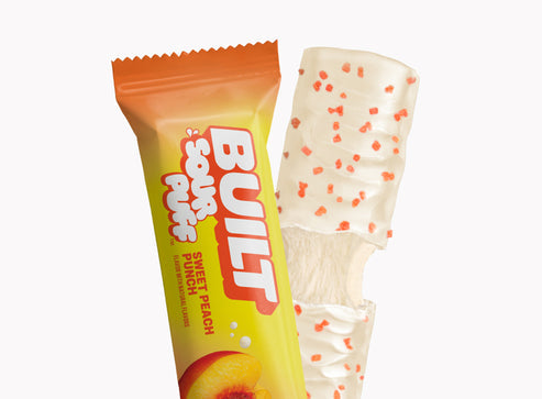 Built Sweet Peach Punch Sour Protein Puff Bar