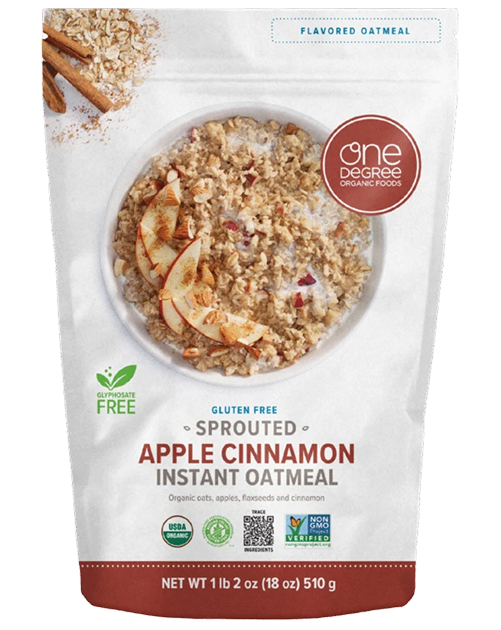 One Degree Sprouted Apple Cinnamon Instant Oatmeal