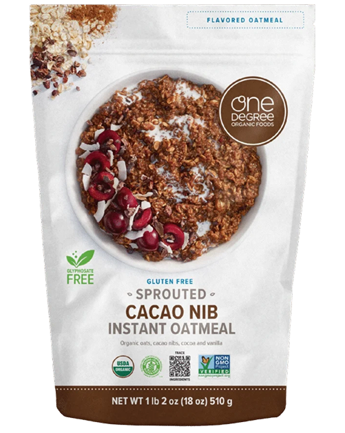 One Degree Sprouted Cacao Nib Instant Oatmeal