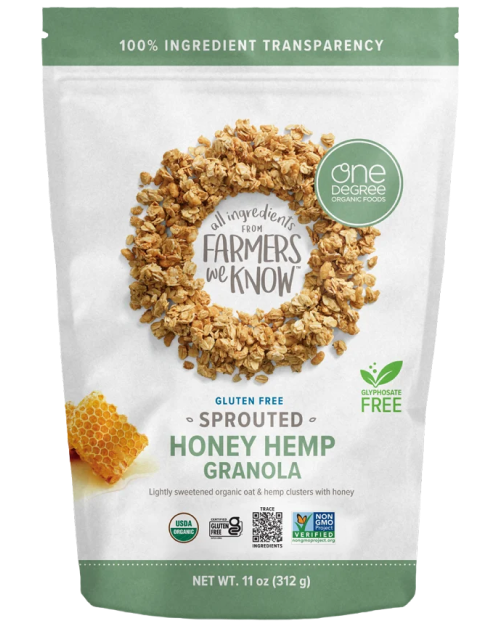 One Degree Sprouted Oat Honey Hemp Granola