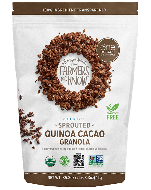 One Degree Sprouted Oat Quinoa Cacao Granola
