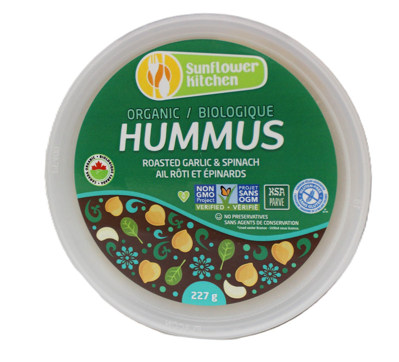 Organic Roasted Garlic & Spinach Hummus