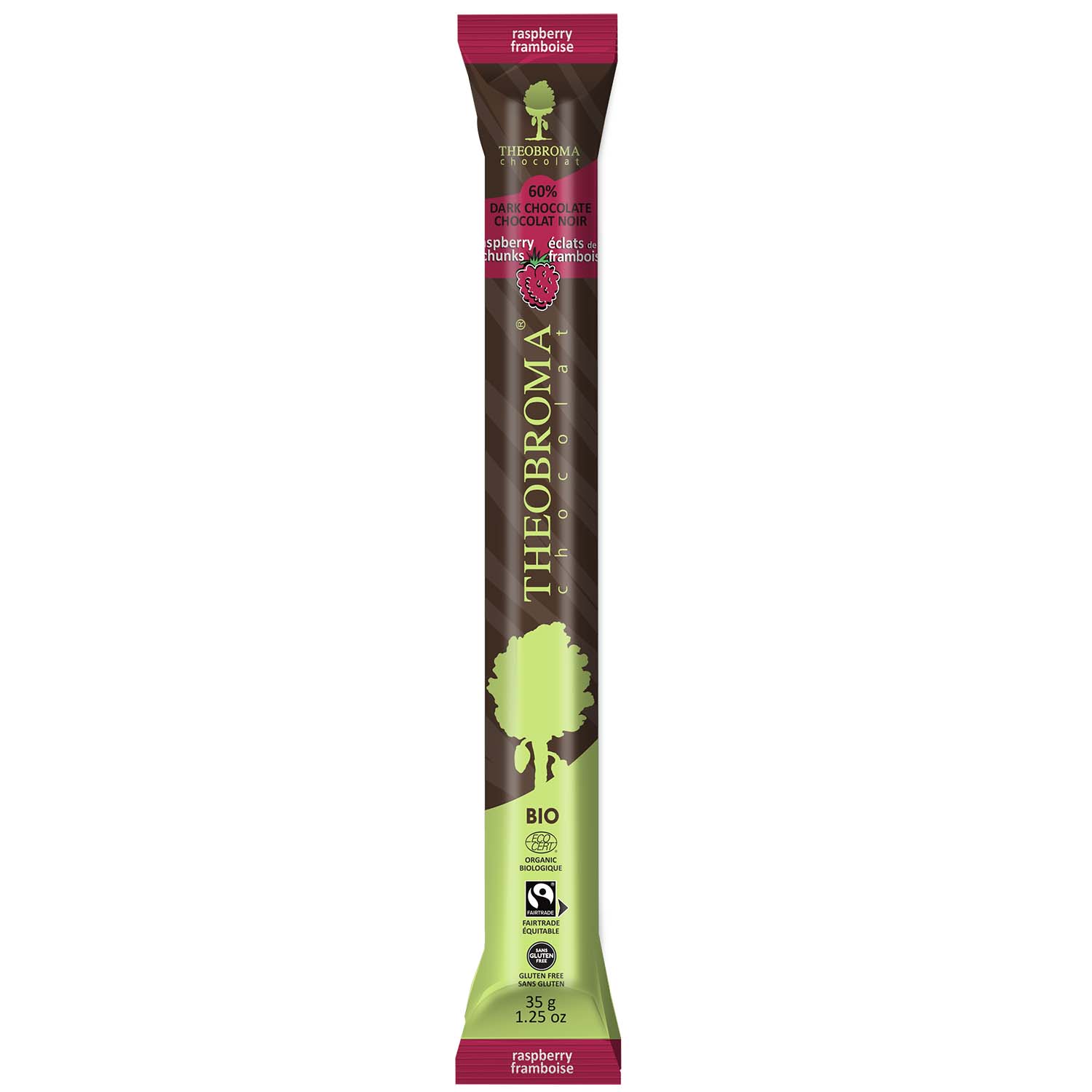 Organic Raspberry Chunk Chocolate Bar