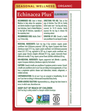 Traditional Medicinals Organic Echinacea Plus Elderberry