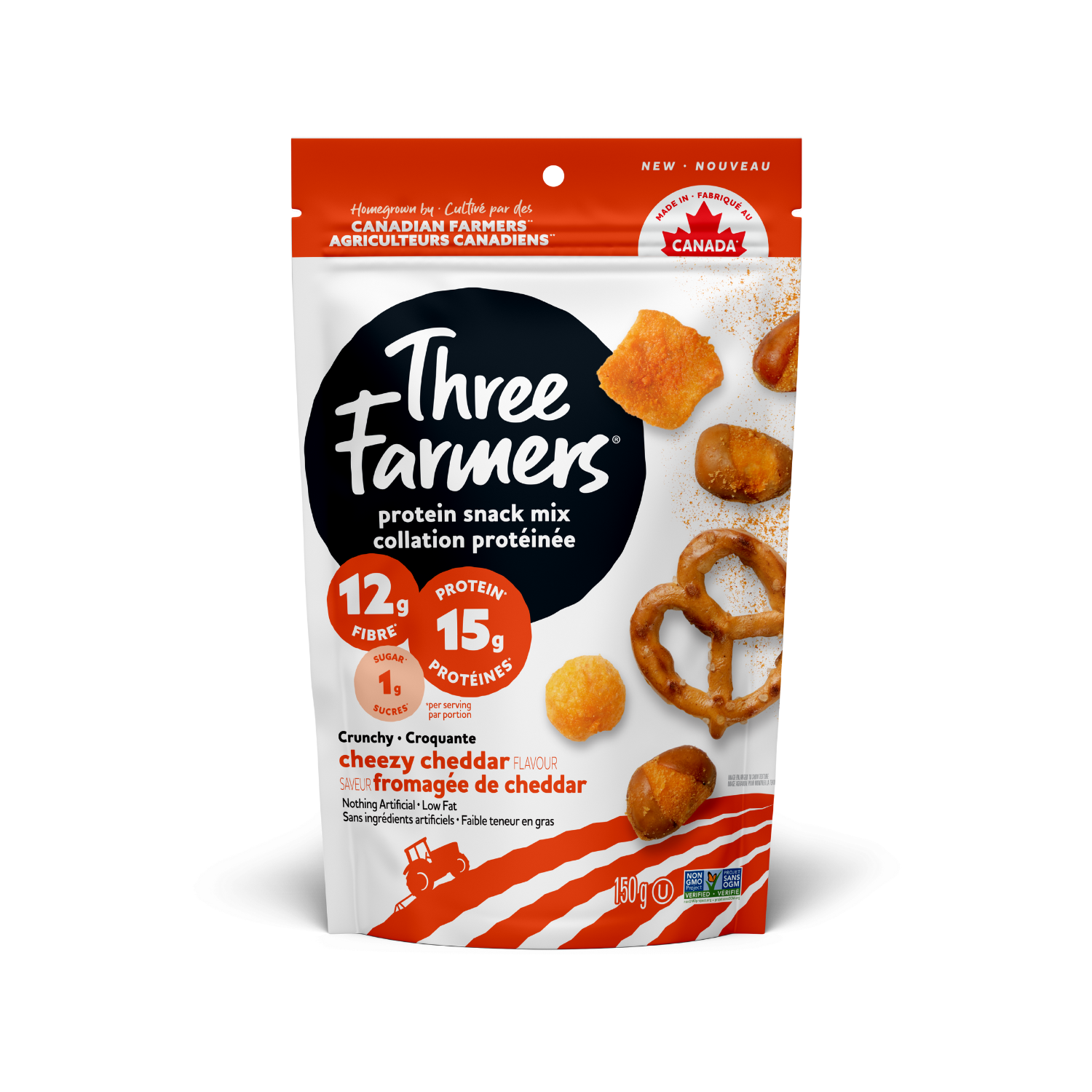 Three Farmers Cheezy Cheddar Protein Snack Mix