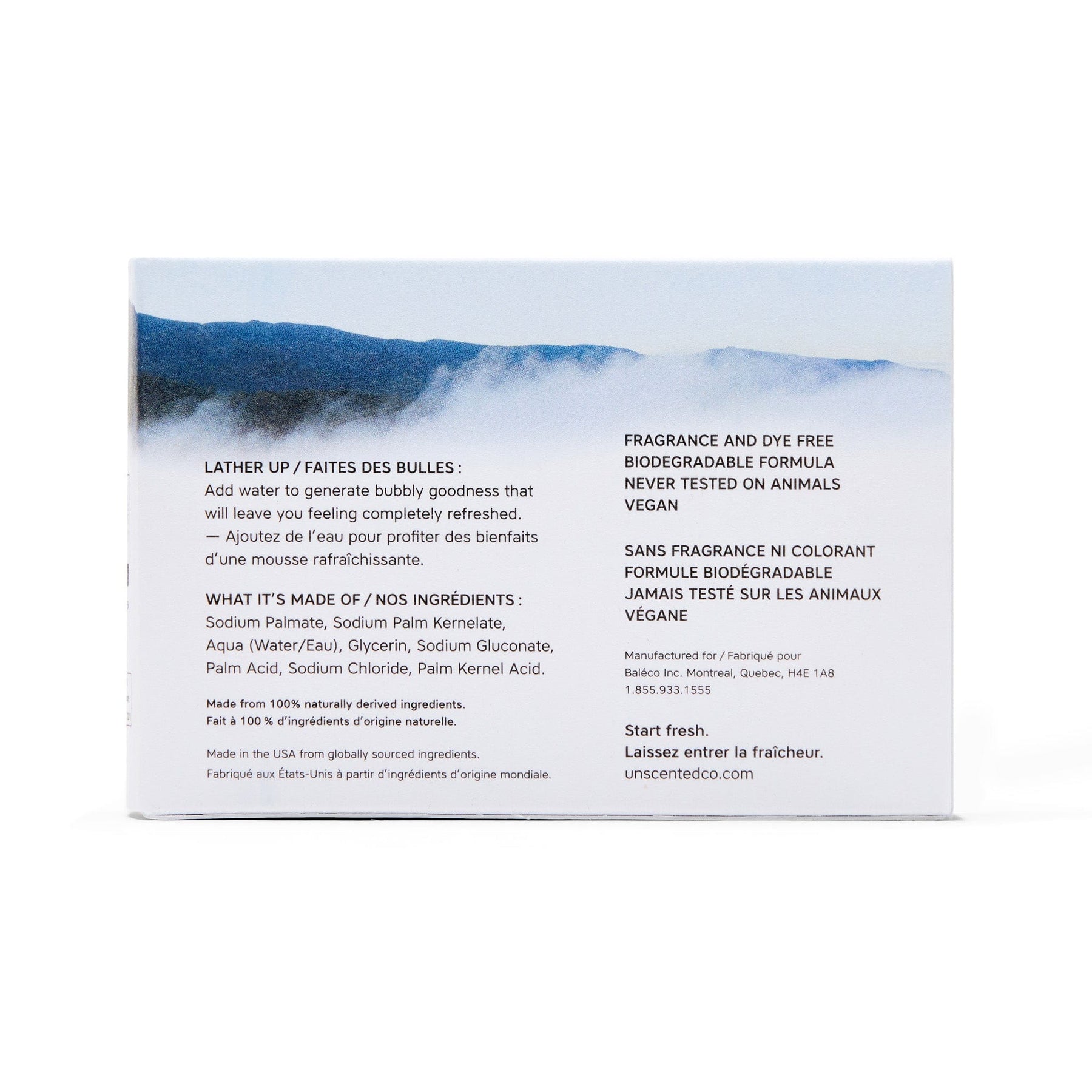 The Unscented Company Vegetable Glycerin Soap Bar