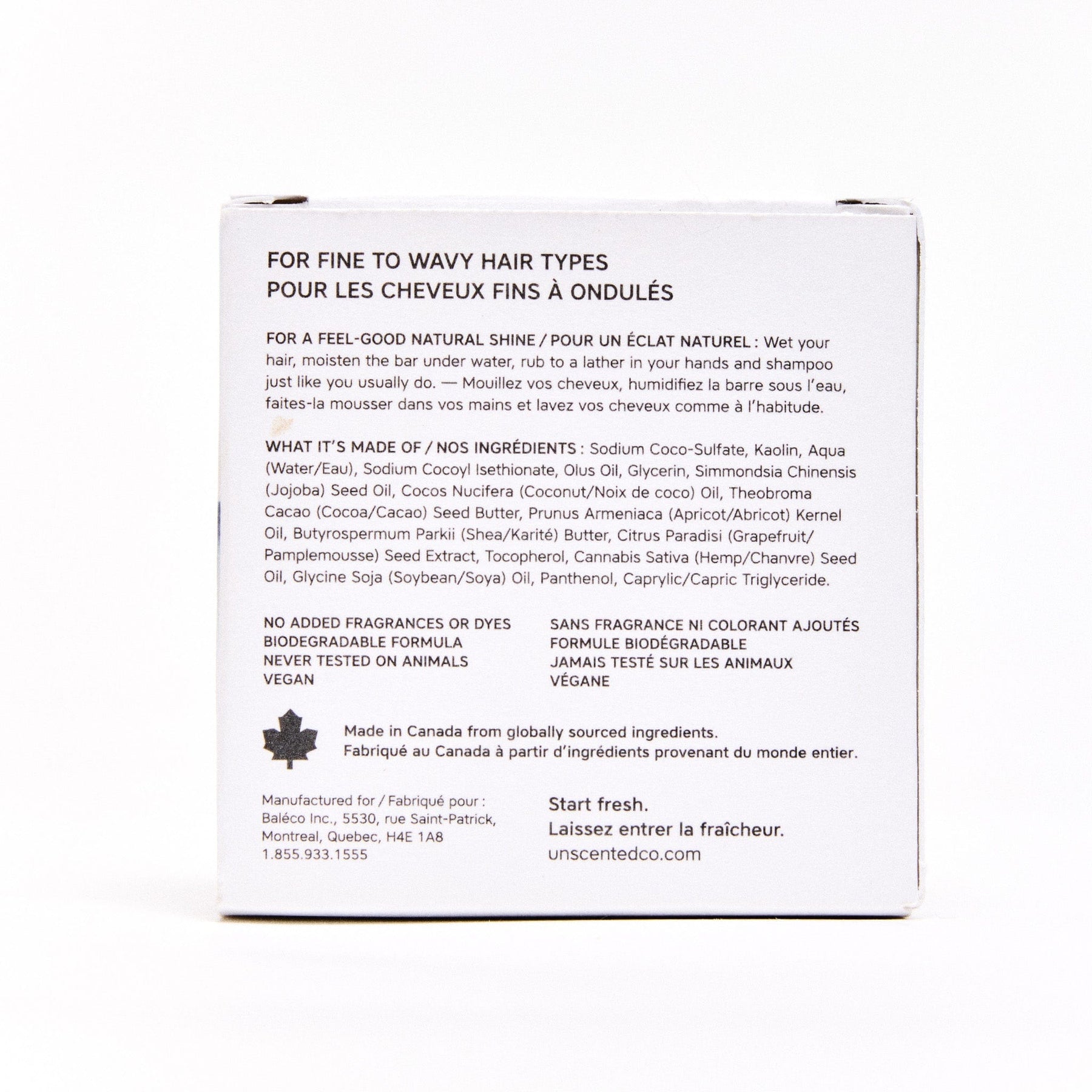 The Unscented Company Clarifying Shampoo Bar