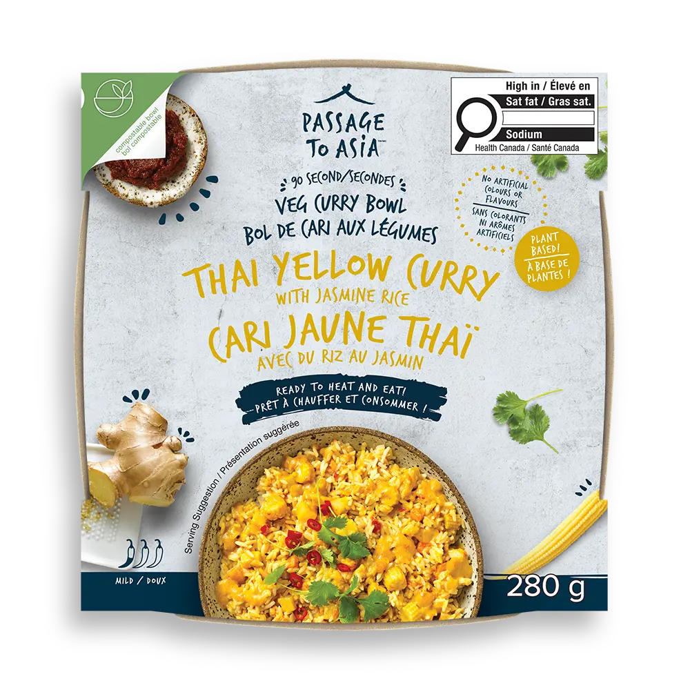 Thai Yellow Curry with Jasmine Rice Veg Curry Bowl