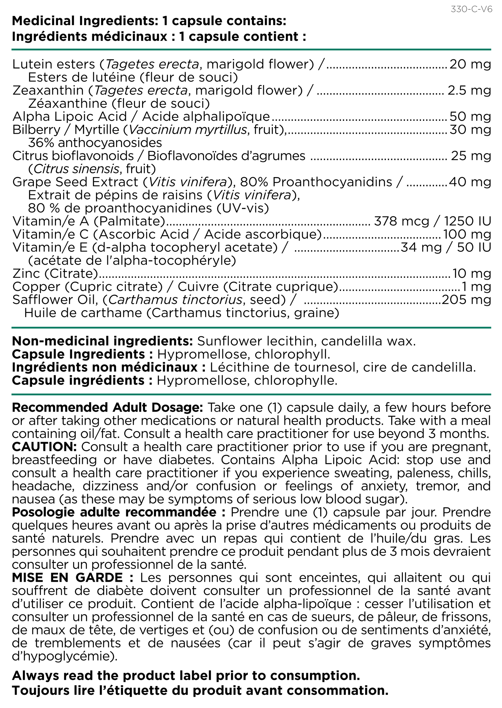 Platinum Naturals Total Vision Care Vegan