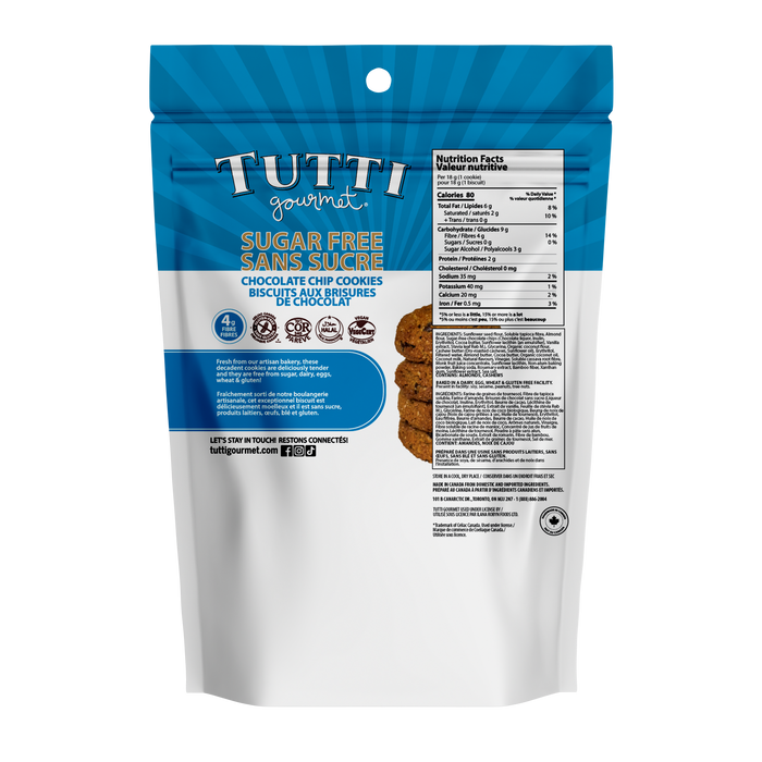 Tutti Gourmet Vegan Keto Chocolate Chip Cookies