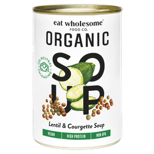 Vegan Organic Lentil & Zucchini Soup