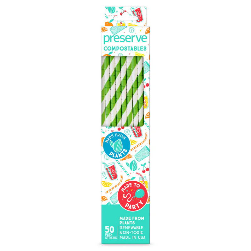 Compostable Green Straws