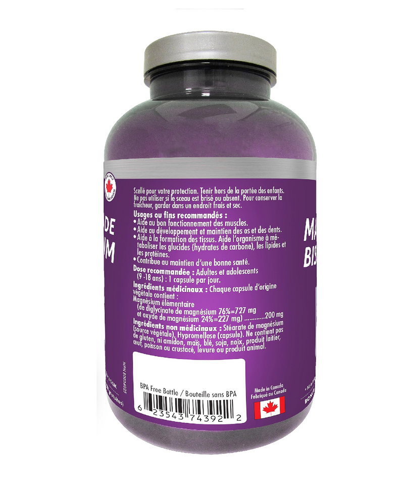 Magnesium Bisglycinate 200mg (Bonus Size)