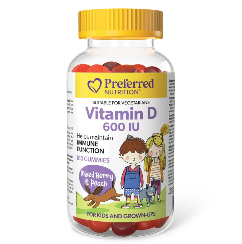 Mixed Berry & Peach Vegetarian Vitamin D3 - 600Iu