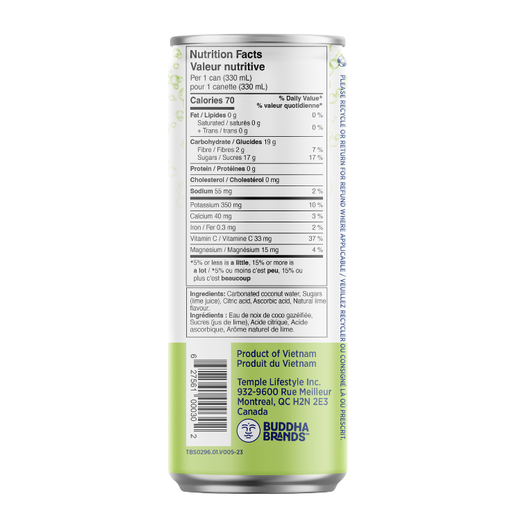Thirsty Buddha Sparkling Coconut Water with Lime