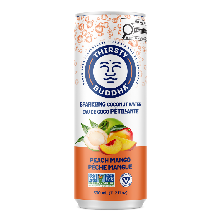 Thirsty Buddha Sparkling Coconut Water with Peach Mango