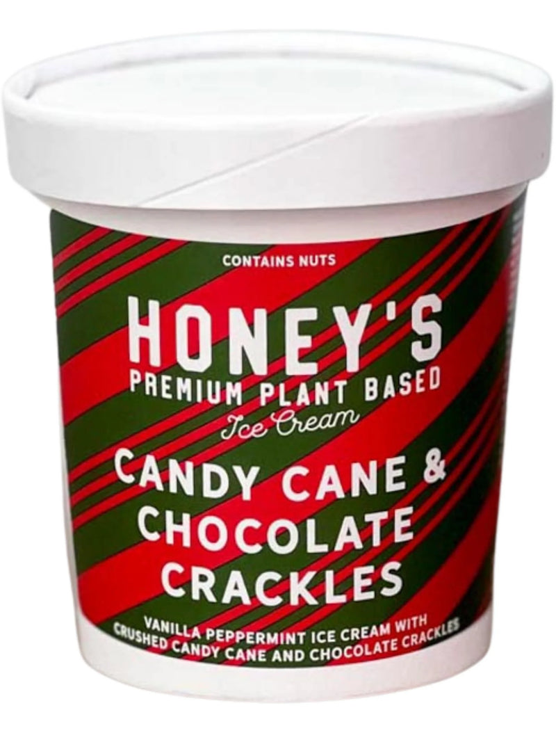 Vegan Candy Cane & Chocolate Crackle Icecream