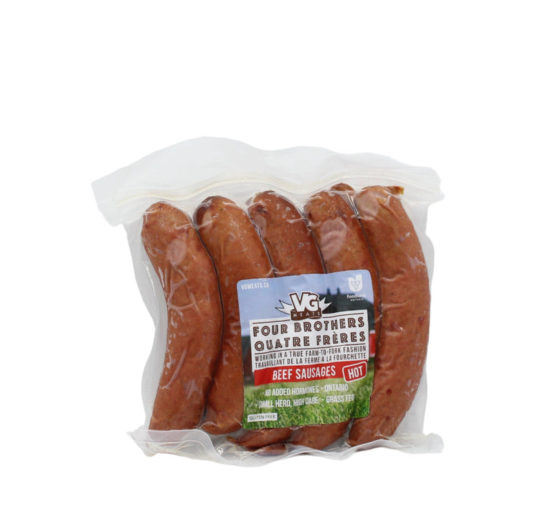 Hot Beef Sausages