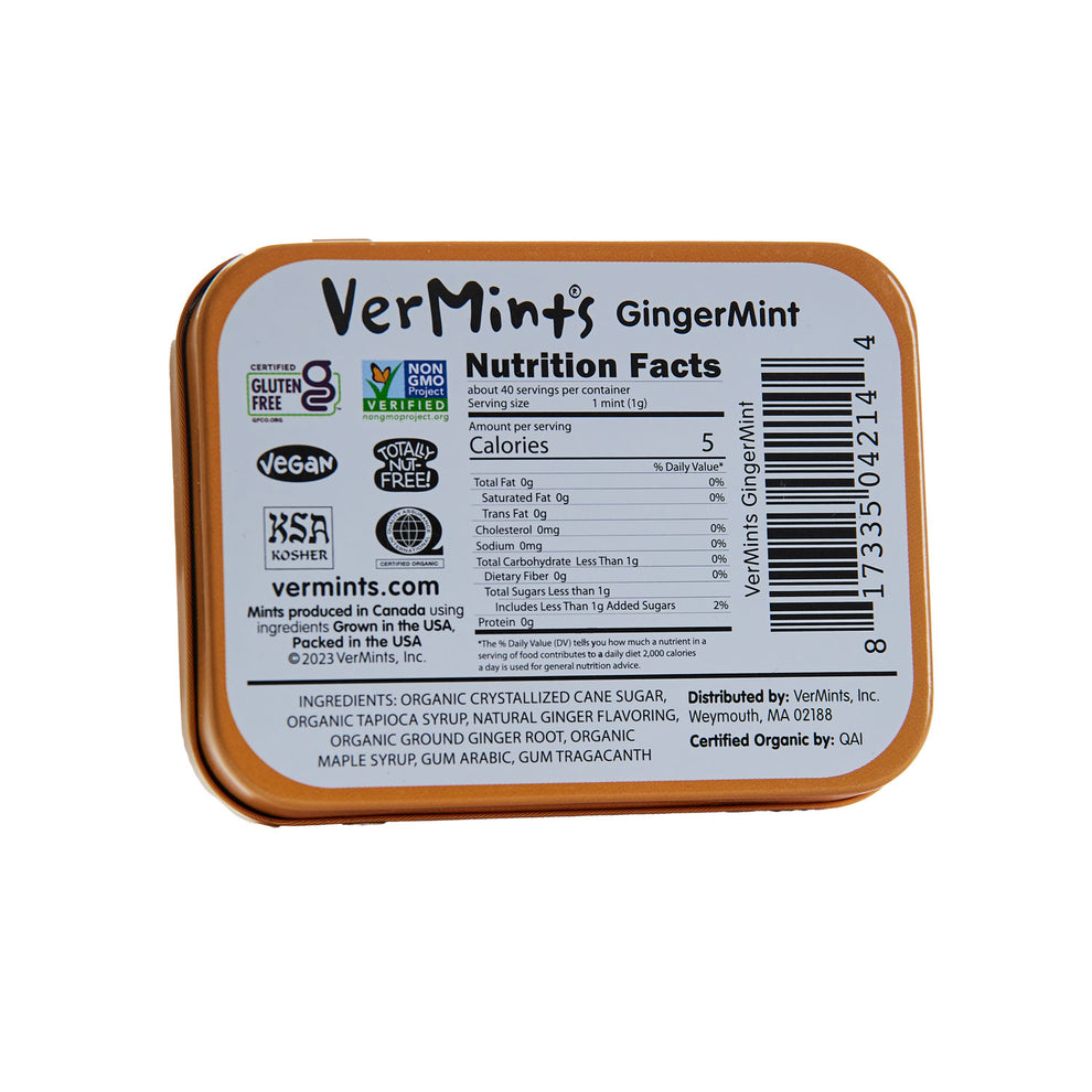 Vermints Organic Ginger Mints