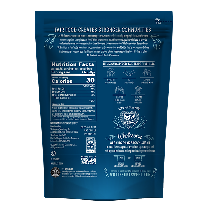 Wholesome Sweeteners Organic Dark Brown Sugar