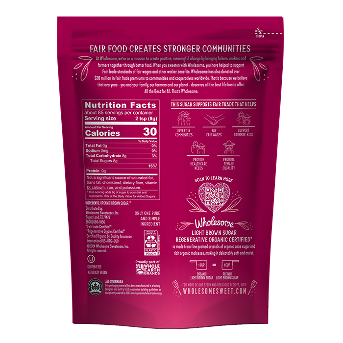 Wholesome Sweeteners Organic Light Brown Sugar