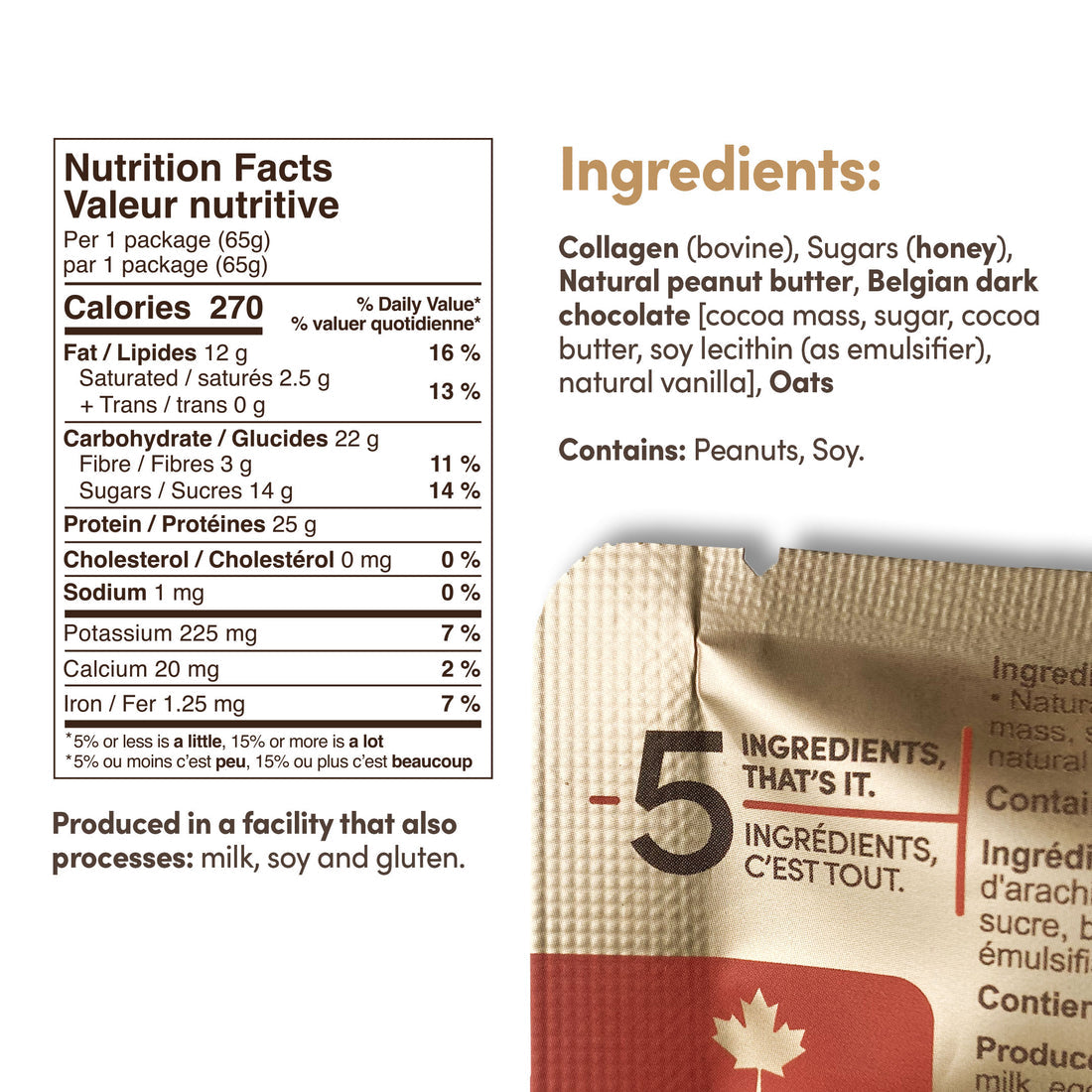 Zentein Nutrition Peanut Butter Cup Collagen Protein Bar