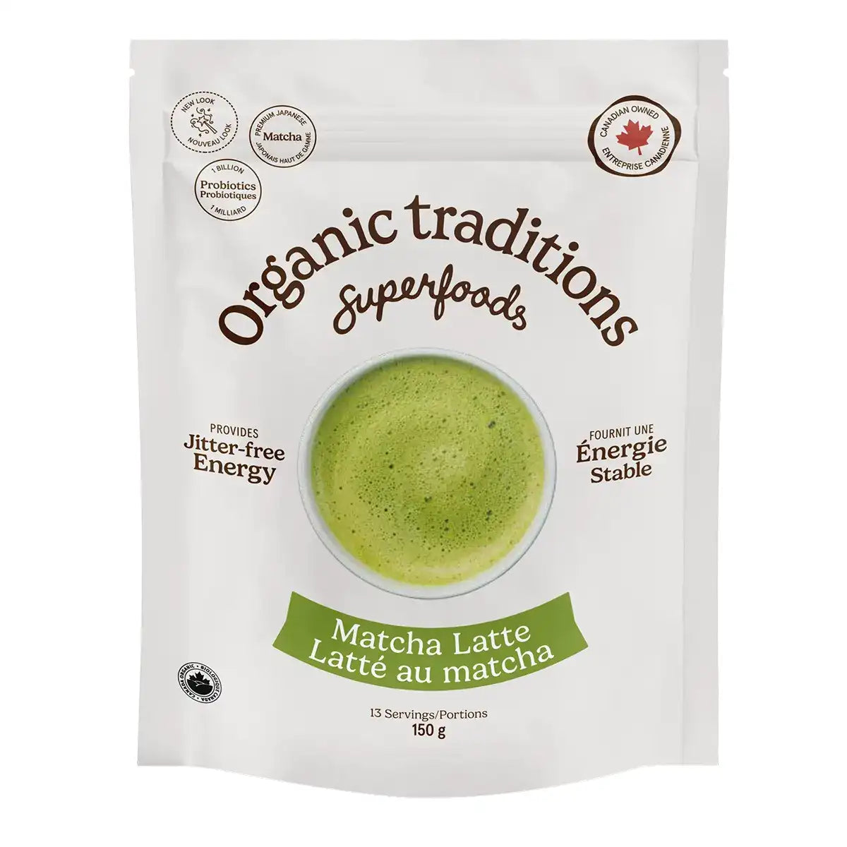 Organic Traditions Organic Matcha Latte with Probiotics