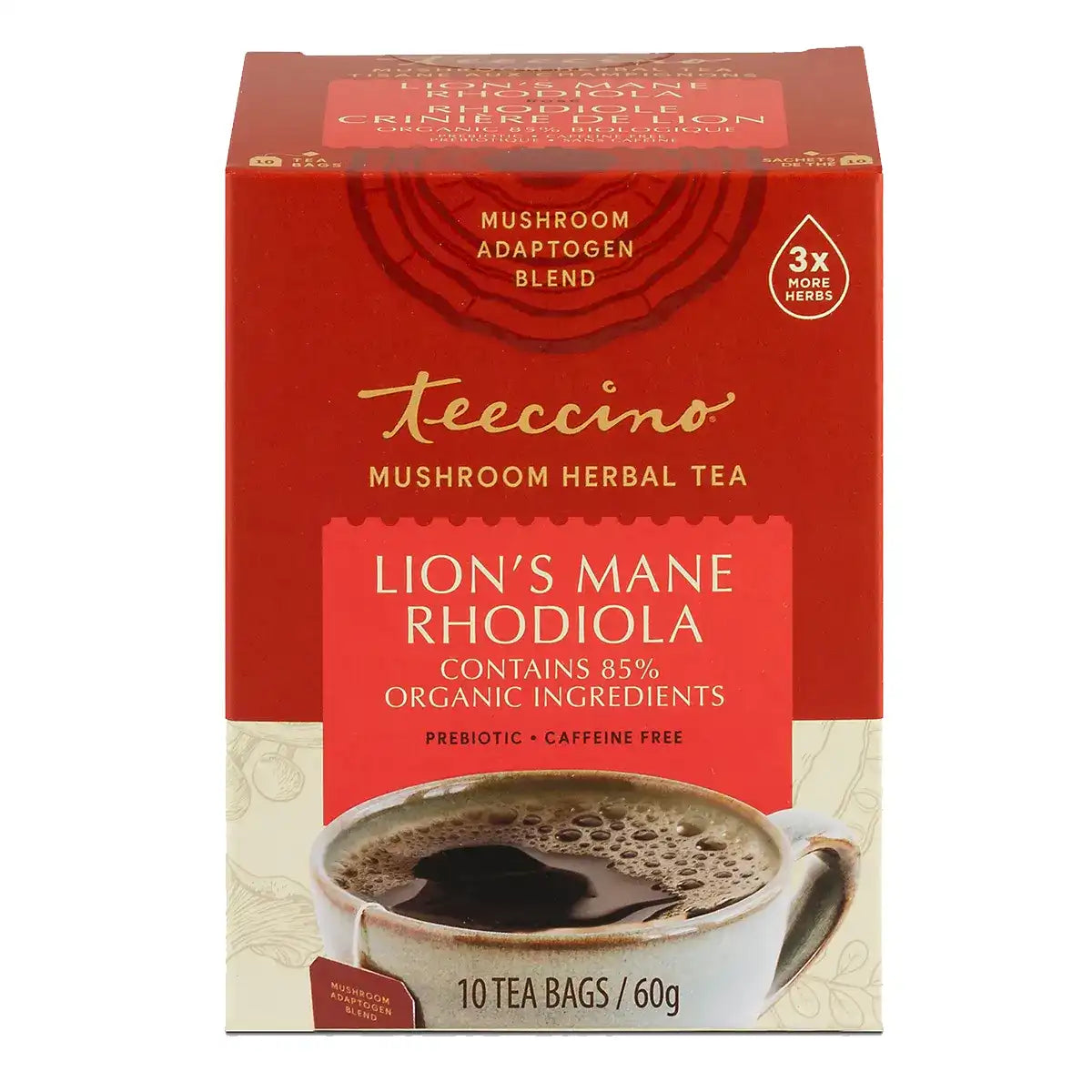 Teeccino Lion's Mane Rhodiola Tea