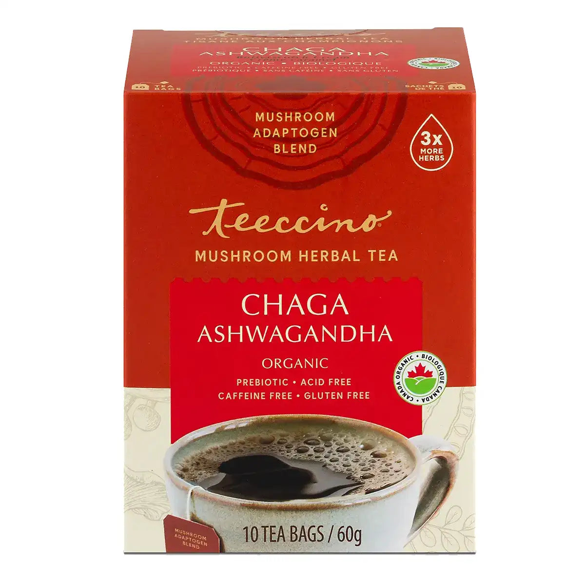 Teeccino Chaga Ashwagandha Tea