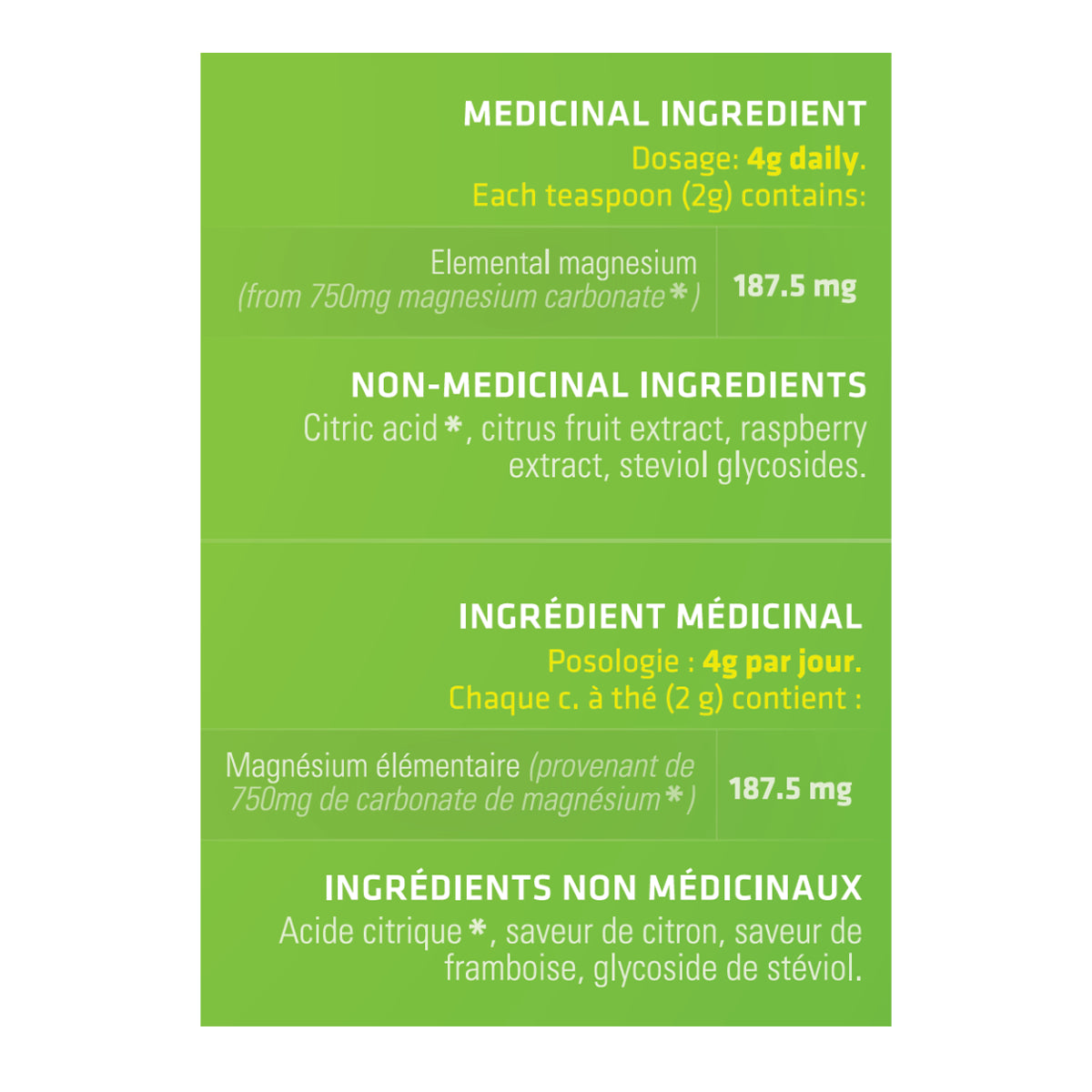Exotic Raspberry Lemon Mag365 Magnesium Powder