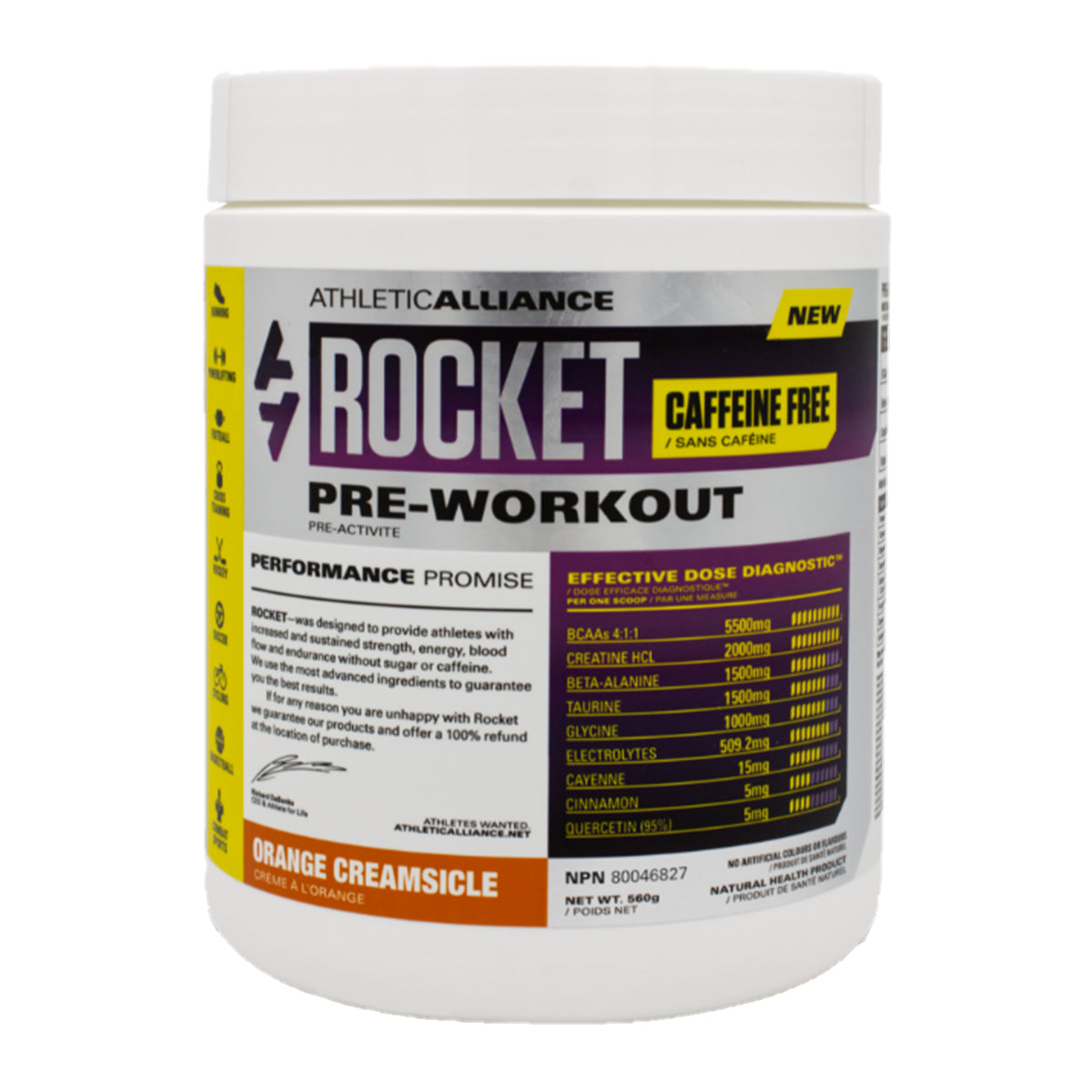 Athletic Alliance Orange Creamsicle Rocket Caffeine-Free Pre-Workout