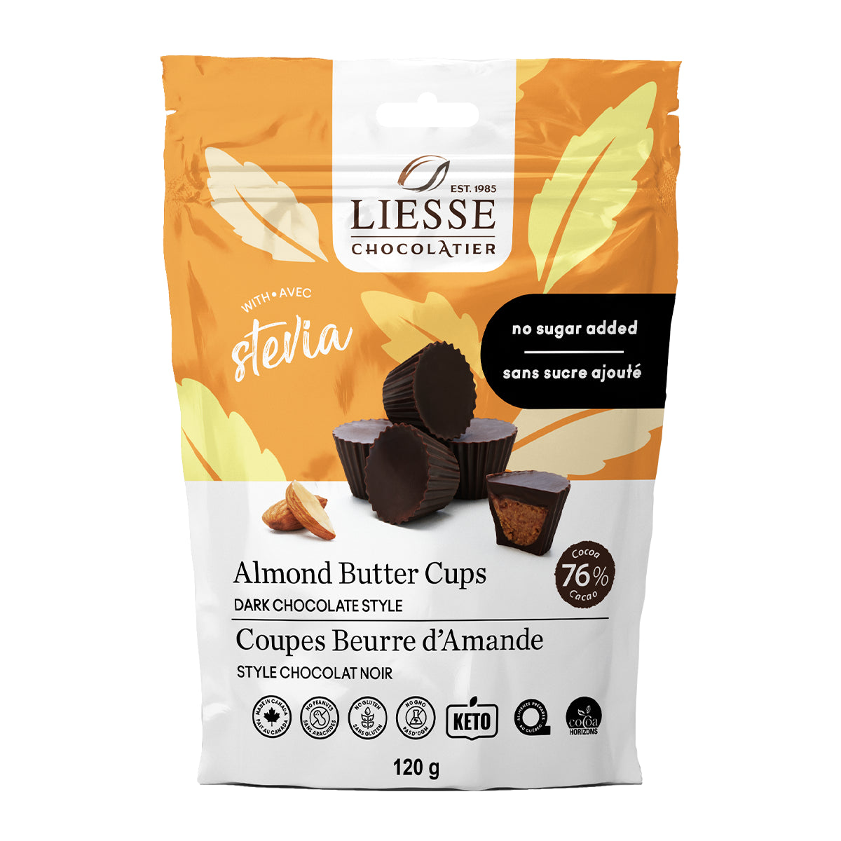 Almond Butter Cups With Stevia Dark Chocolate