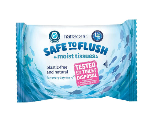 Safe to Flush Moist Tissues