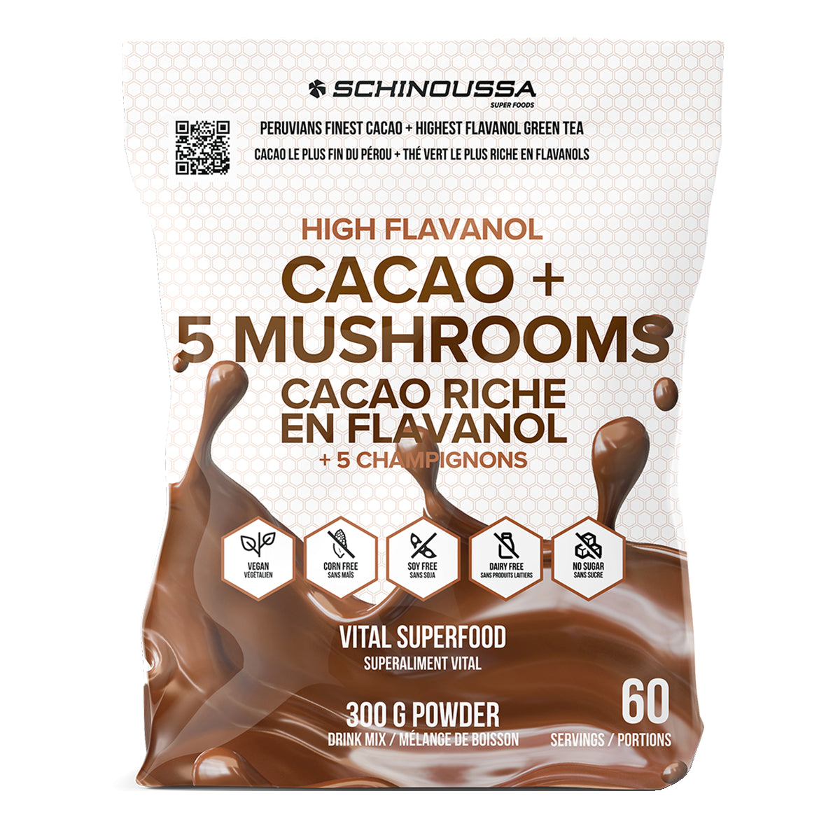 Schinoussa Cacao + 5 Mushroom Powder