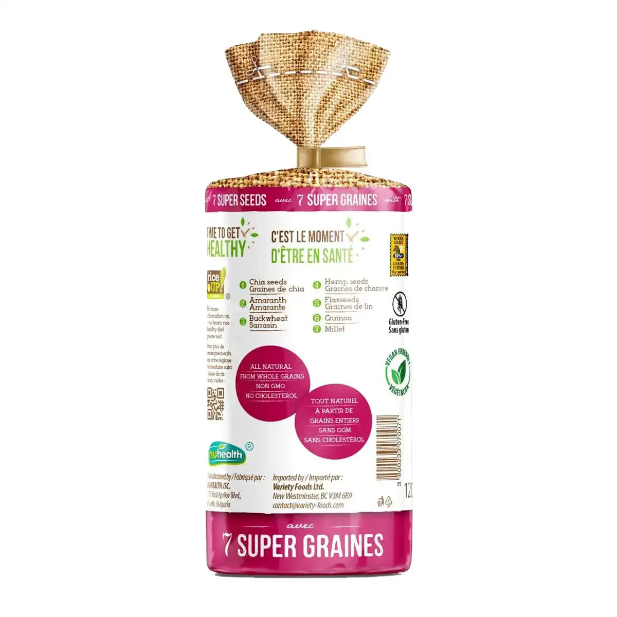 RiceUp! 7 Super Seeds Brown Rice Cakes