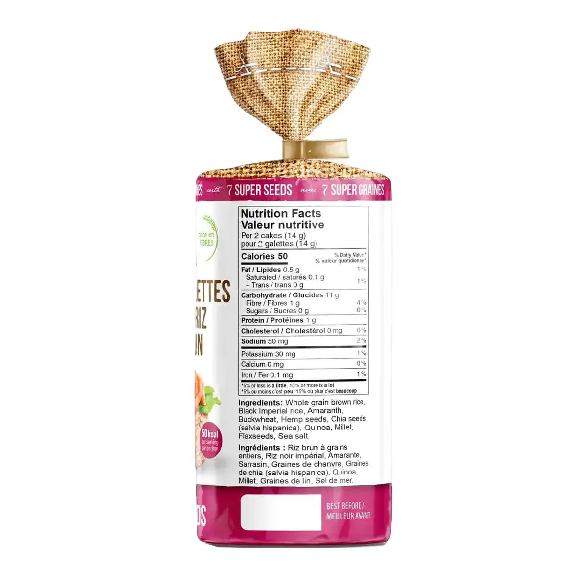 RiceUp! 7 Super Seeds Brown Rice Cakes