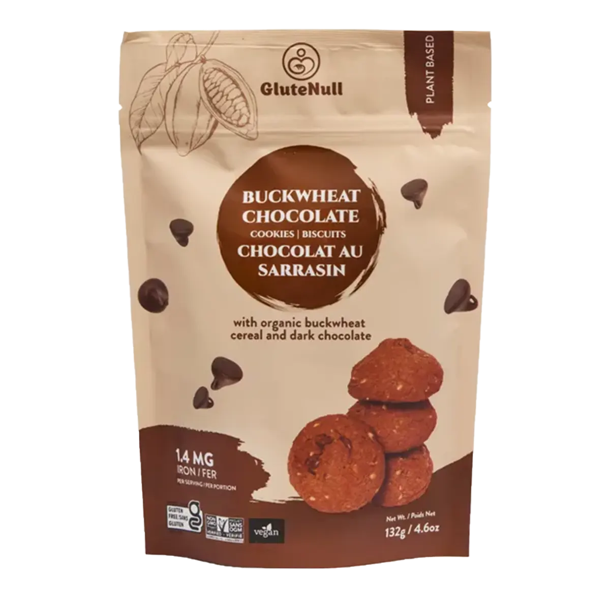 G/F Vegan Buckwheat Chocolate Cookies
