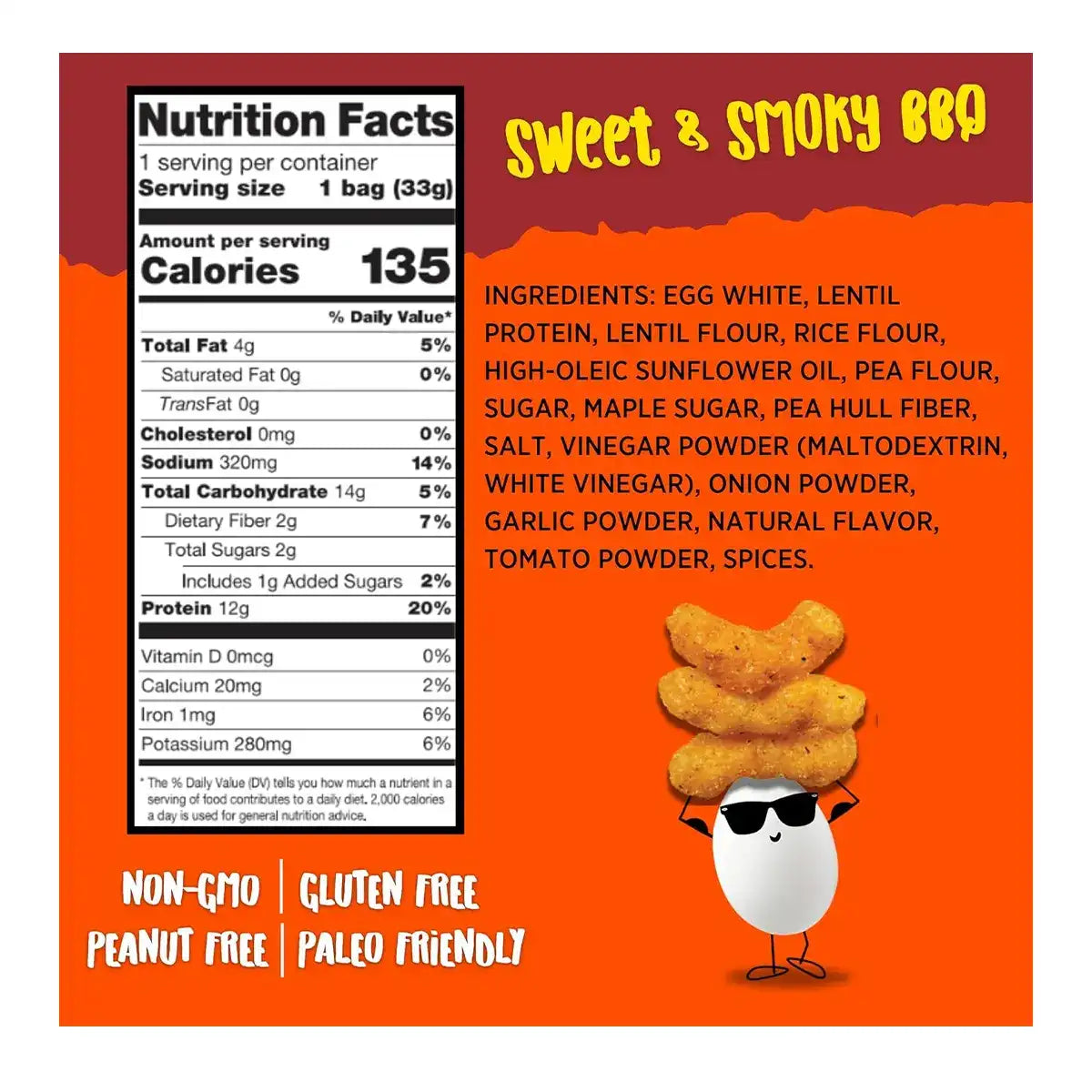 Todd's Sweet & Smoky BBQ Egg-Cellent Protein Puffs