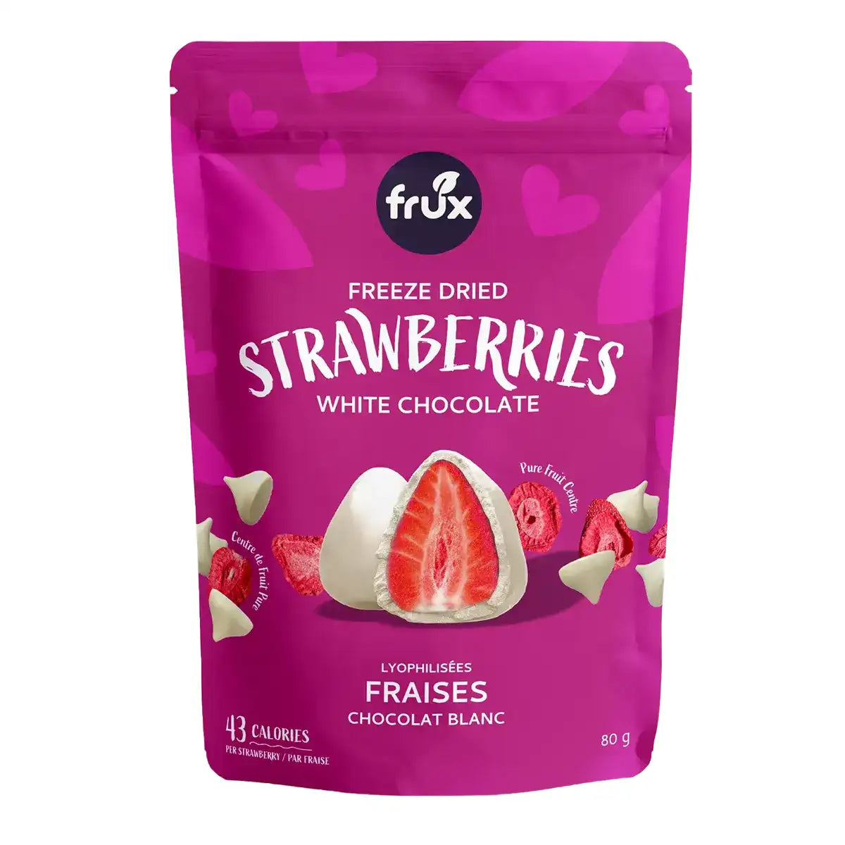 Frux Freeze Dried White Chocolate Strawberries