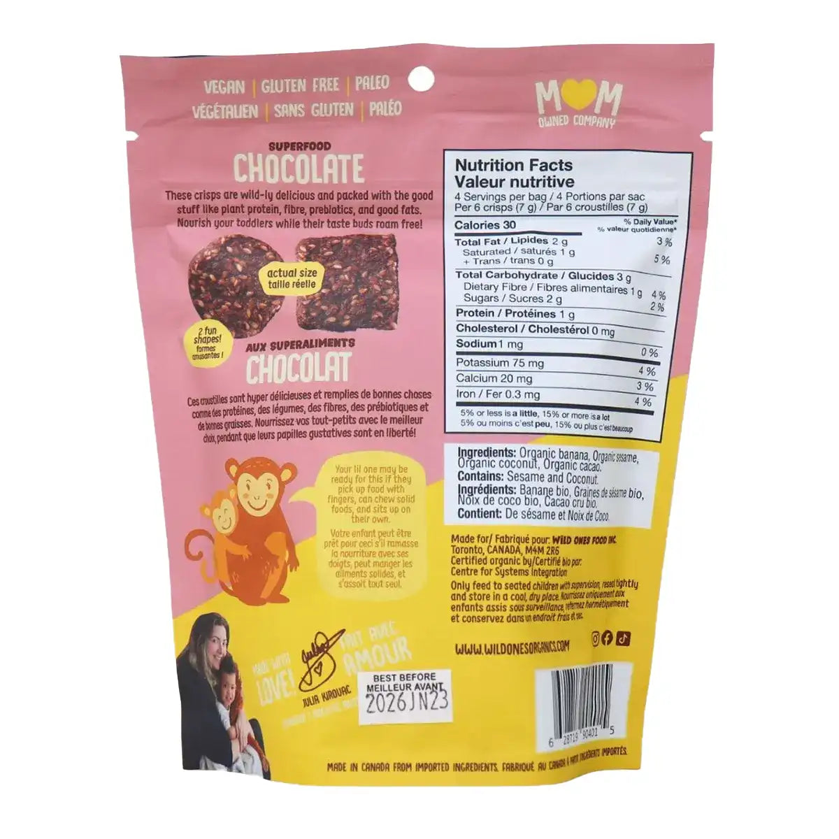 Wild Ones Superfood Chocolate Smoothie Crisps