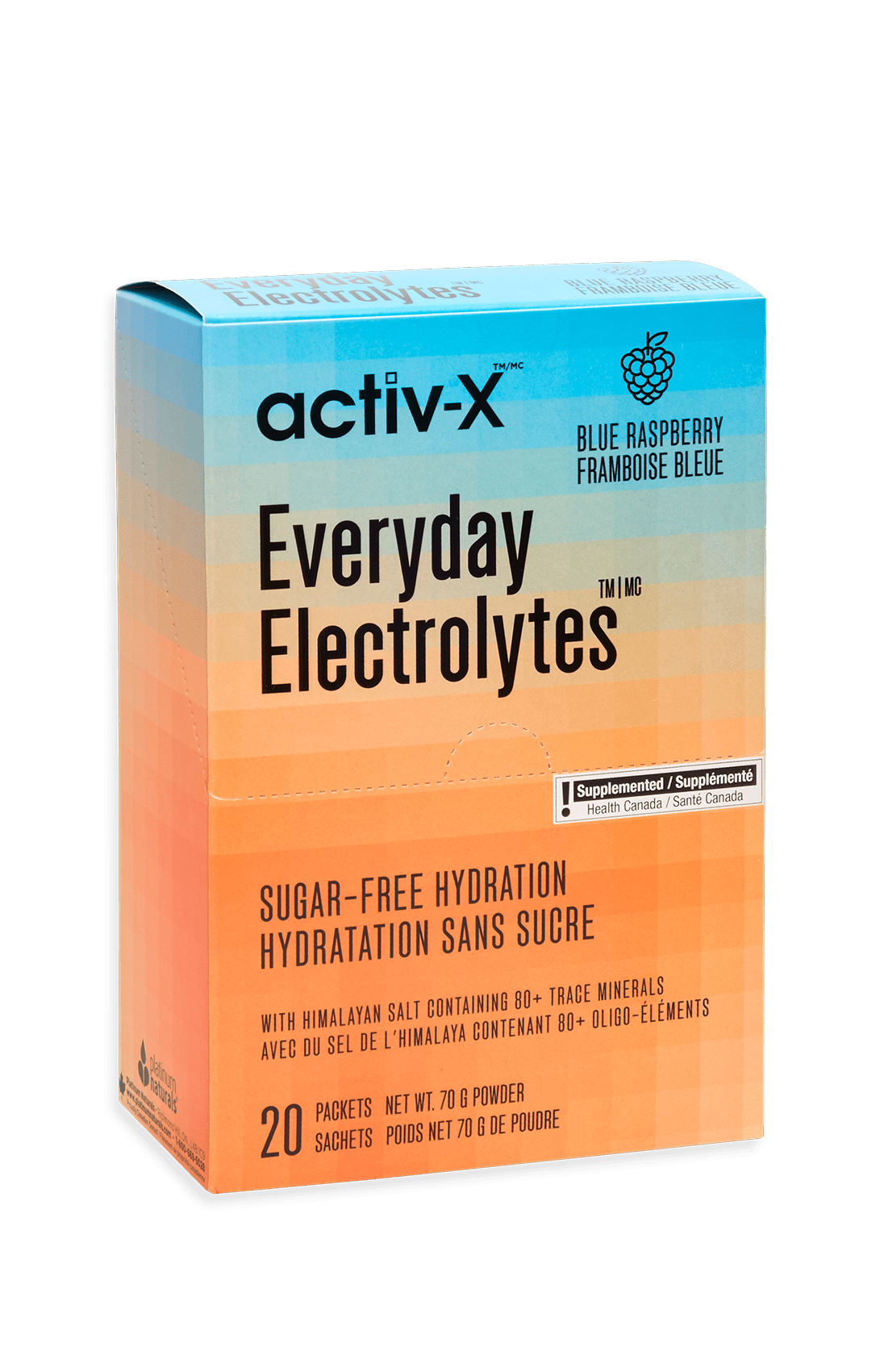 Platinum Naturals Blue Raspberry Activ-X Everyday Electrolytes Case